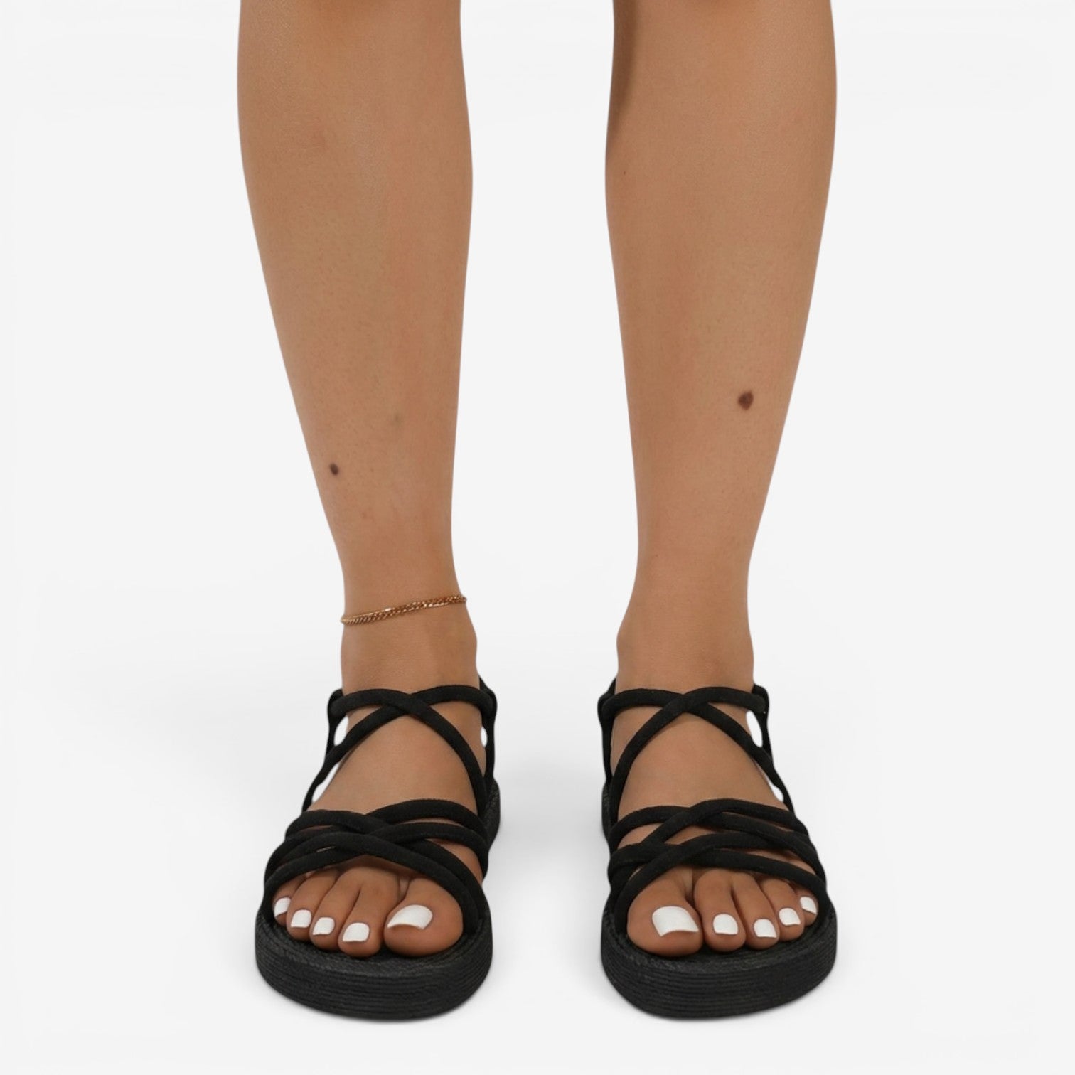 Sandalias de Cuña con Tira Elástica