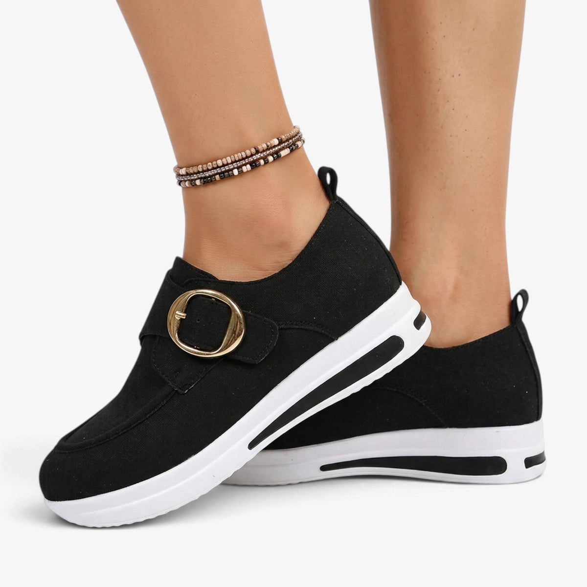 Zapatillas Slip-On con Hebilla para Mujer