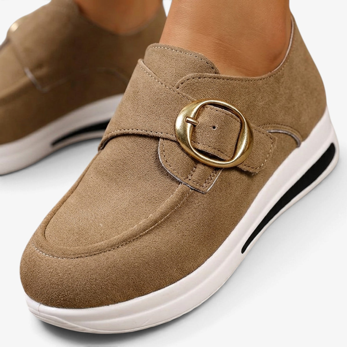 Zapatillas Slip-On con Hebilla para Mujer