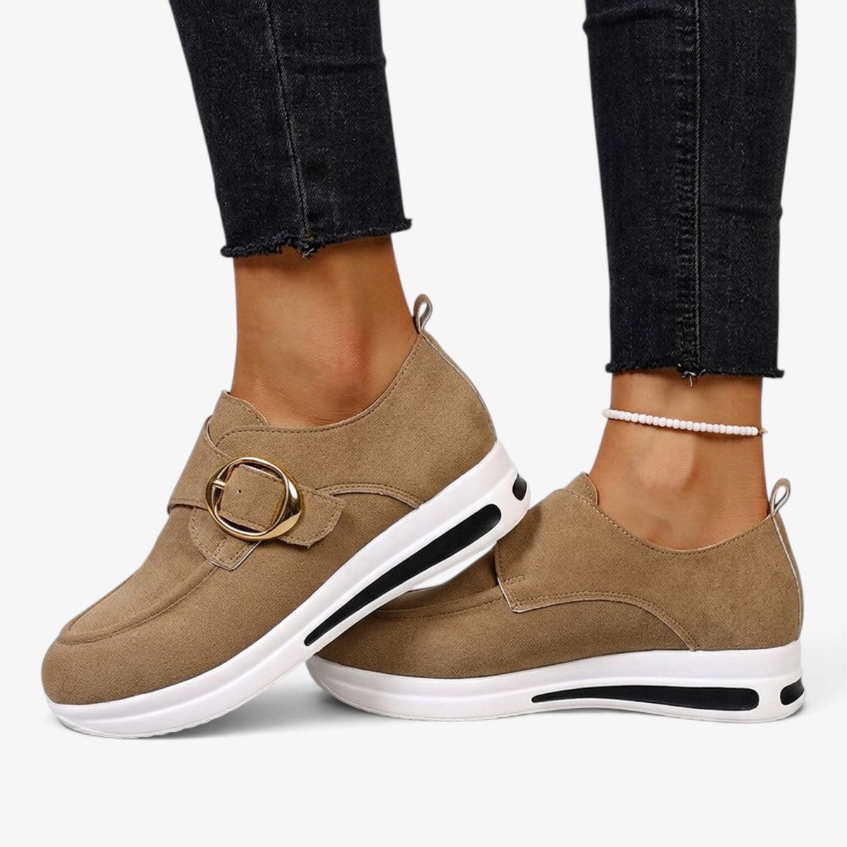 Zapatillas Slip-On con Hebilla para Mujer