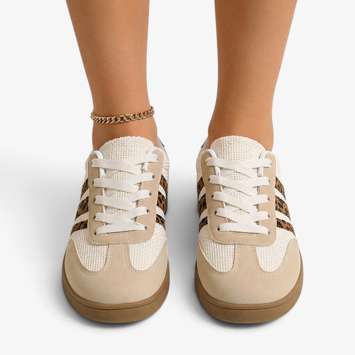 Zapatillas con Detalles de Leopardo para Mujer