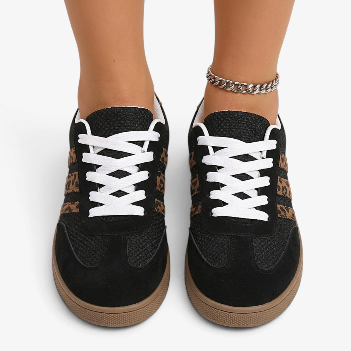 Zapatillas con Detalles de Leopardo para Mujer