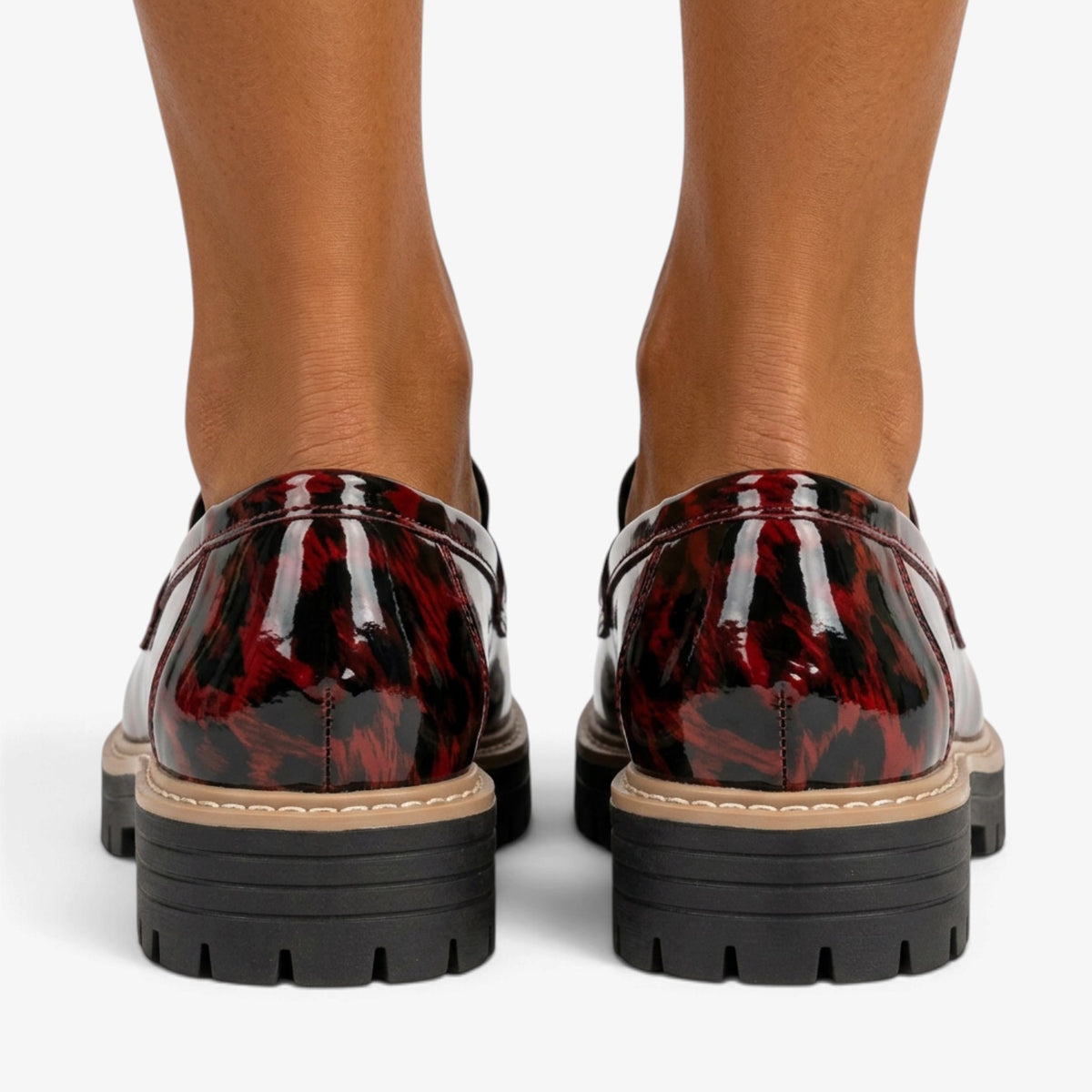 Mocasines con Estampado Animal y Hebilla para Mujer