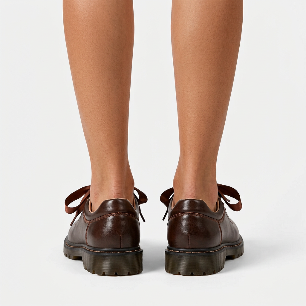 Zapatos con Cordones de Lazo y Suela Gruesa para Mujer