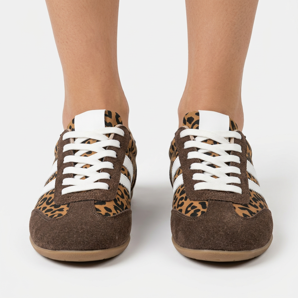 Zapatillas con Estampado de Leopardo para Mujer