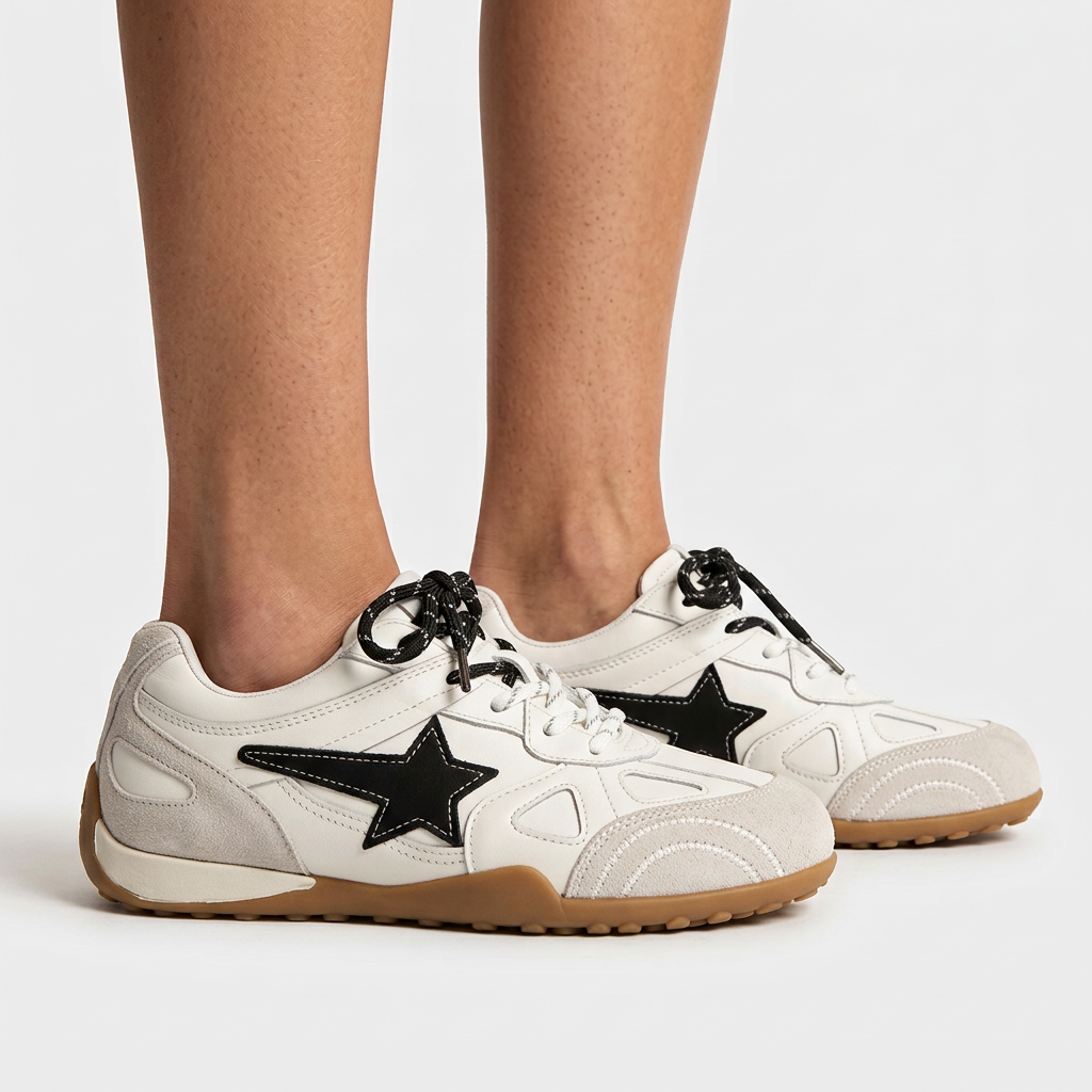 Zapatillas Retro con Detalle de Estrella para Mujer