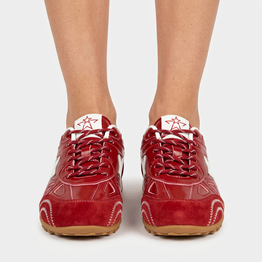 Zapatillas Retro con Detalle de Estrella para Mujer