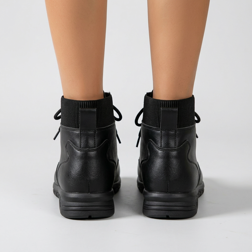 Botines con cordones – Negro vista posterior