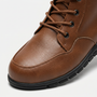 Botines con cordones – Detalle de costuras y cordones