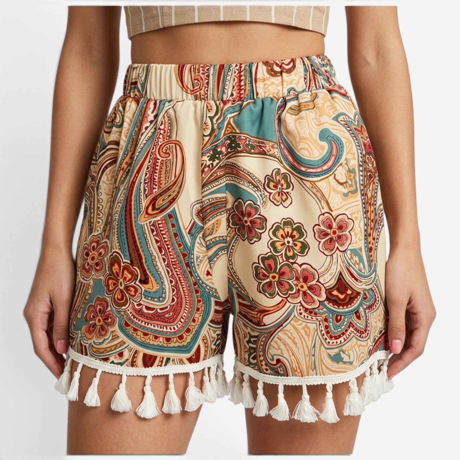 Shorts Florales de Verano para Mujer