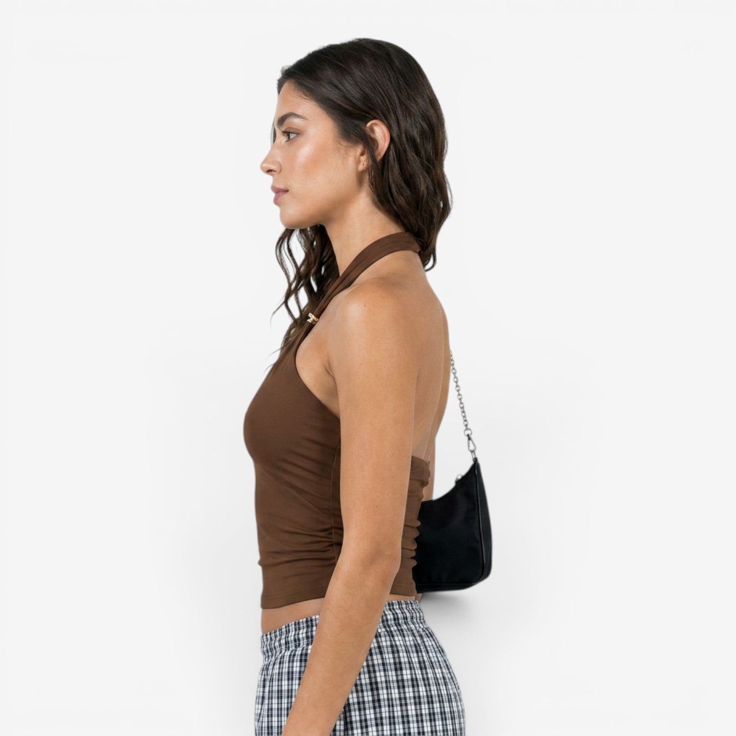 Top Halter Básico de Espalda Descubierta