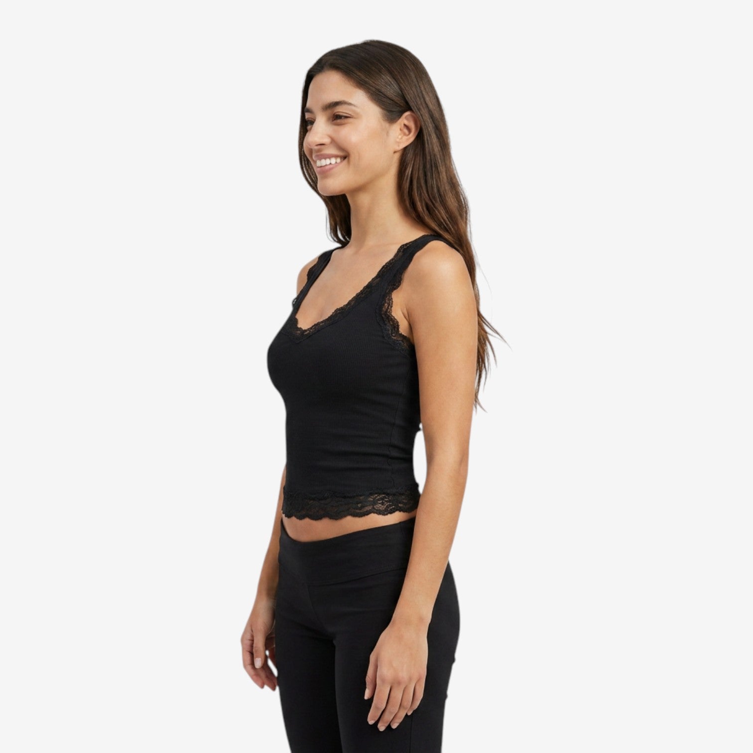 Top con Encaje y Volantes para Mujer