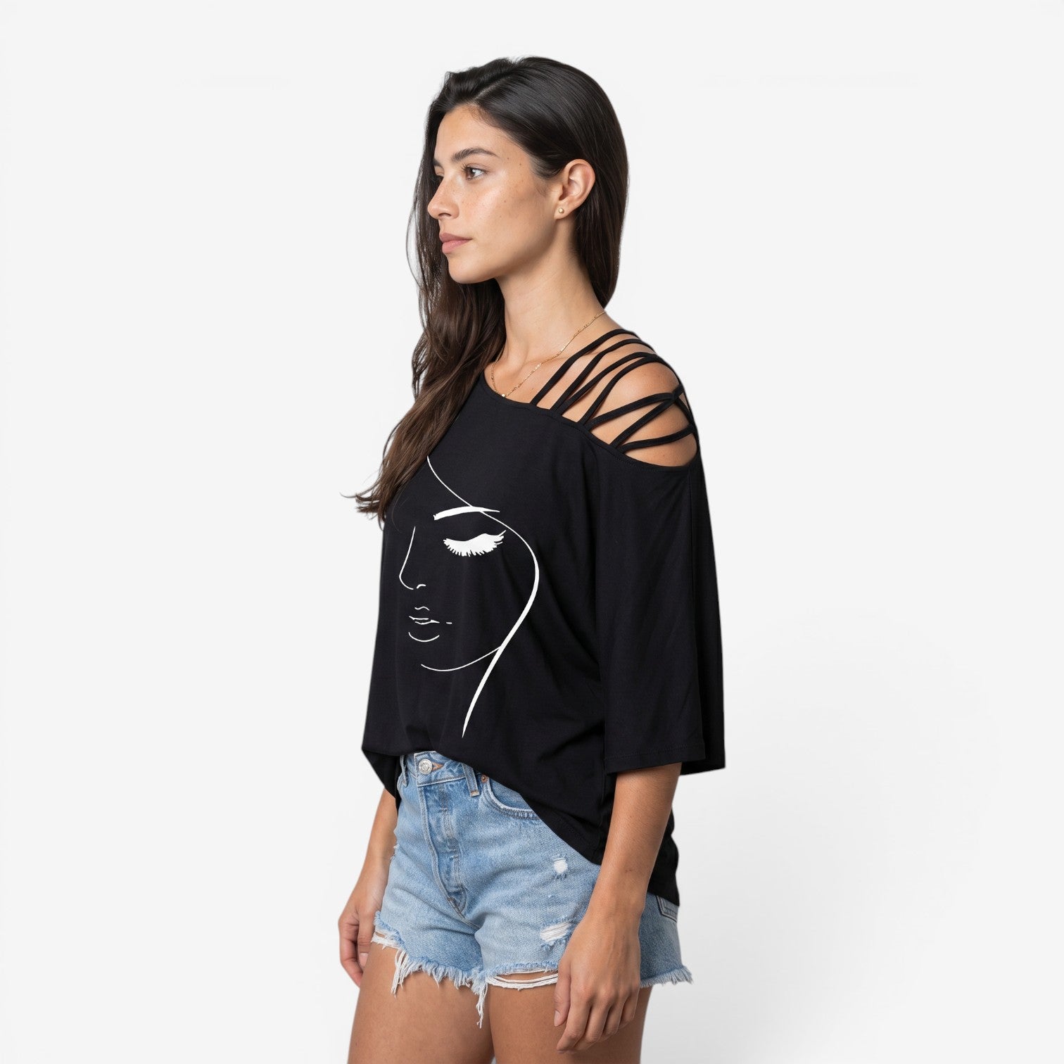 Blusa Casual con Detalles de Costura