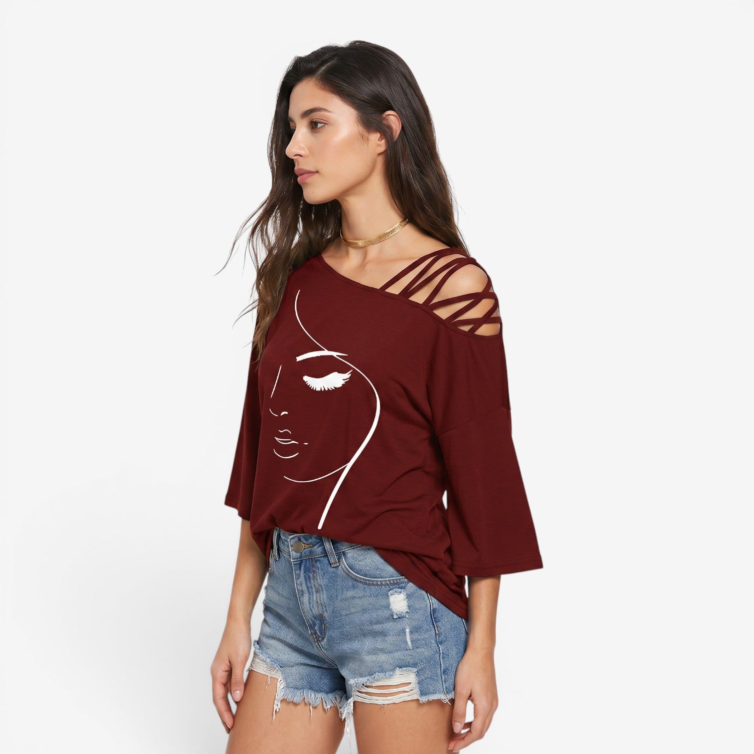 Blusa Casual con Detalles de Costura