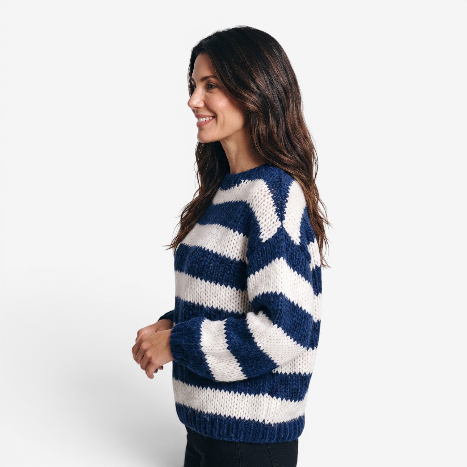 Jersey de Punto a Rayas para Mujer