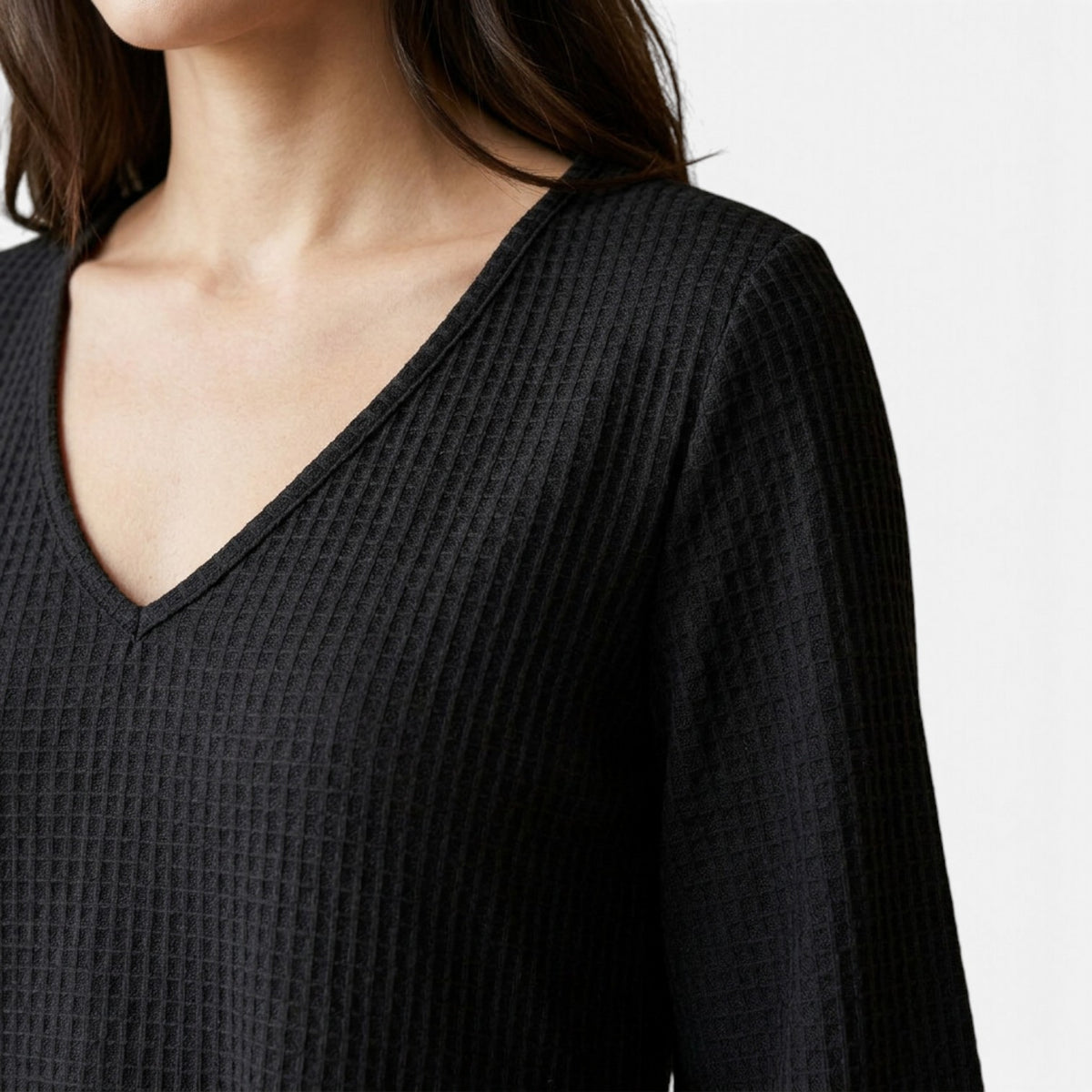 Top Asimétrico con Textura Gofrada para Mujer
