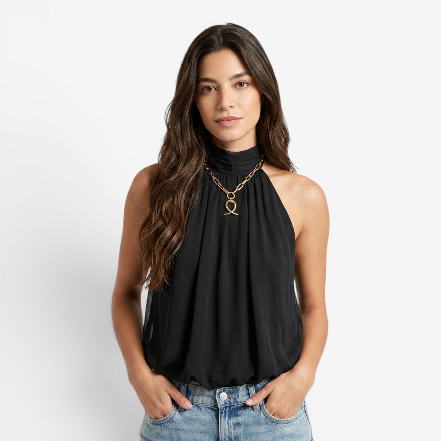 Top Halter de Espalda Descubierta