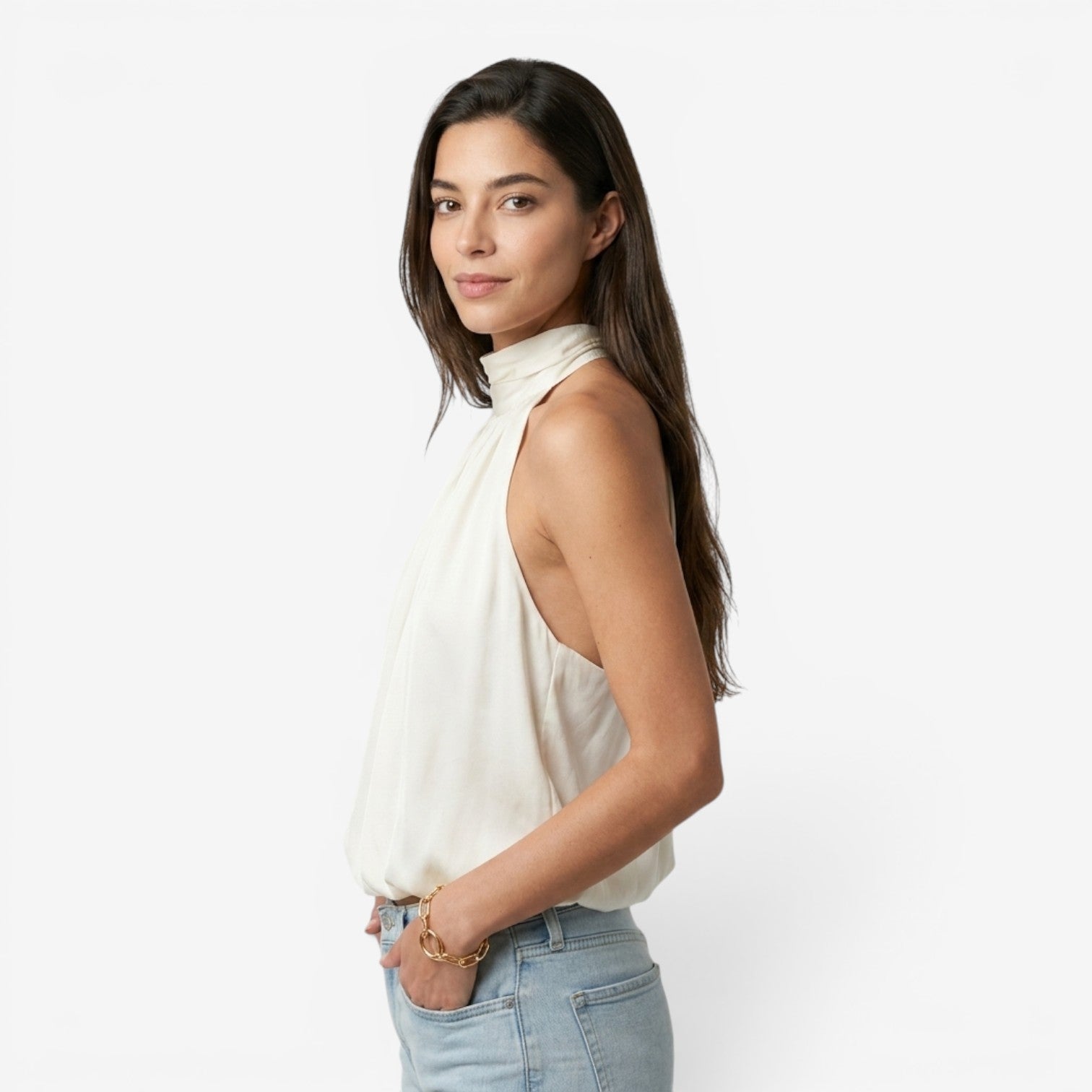 Top Halter de Espalda Descubierta