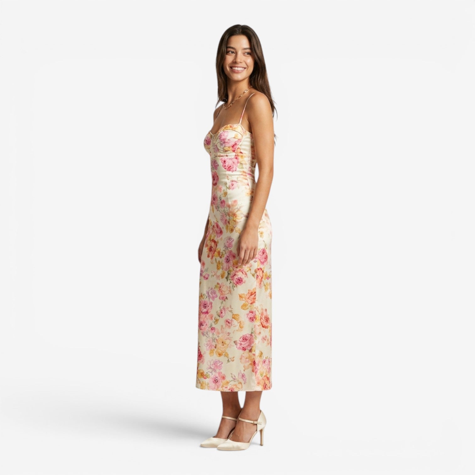 Vestido Maxi Floral con Tirantes