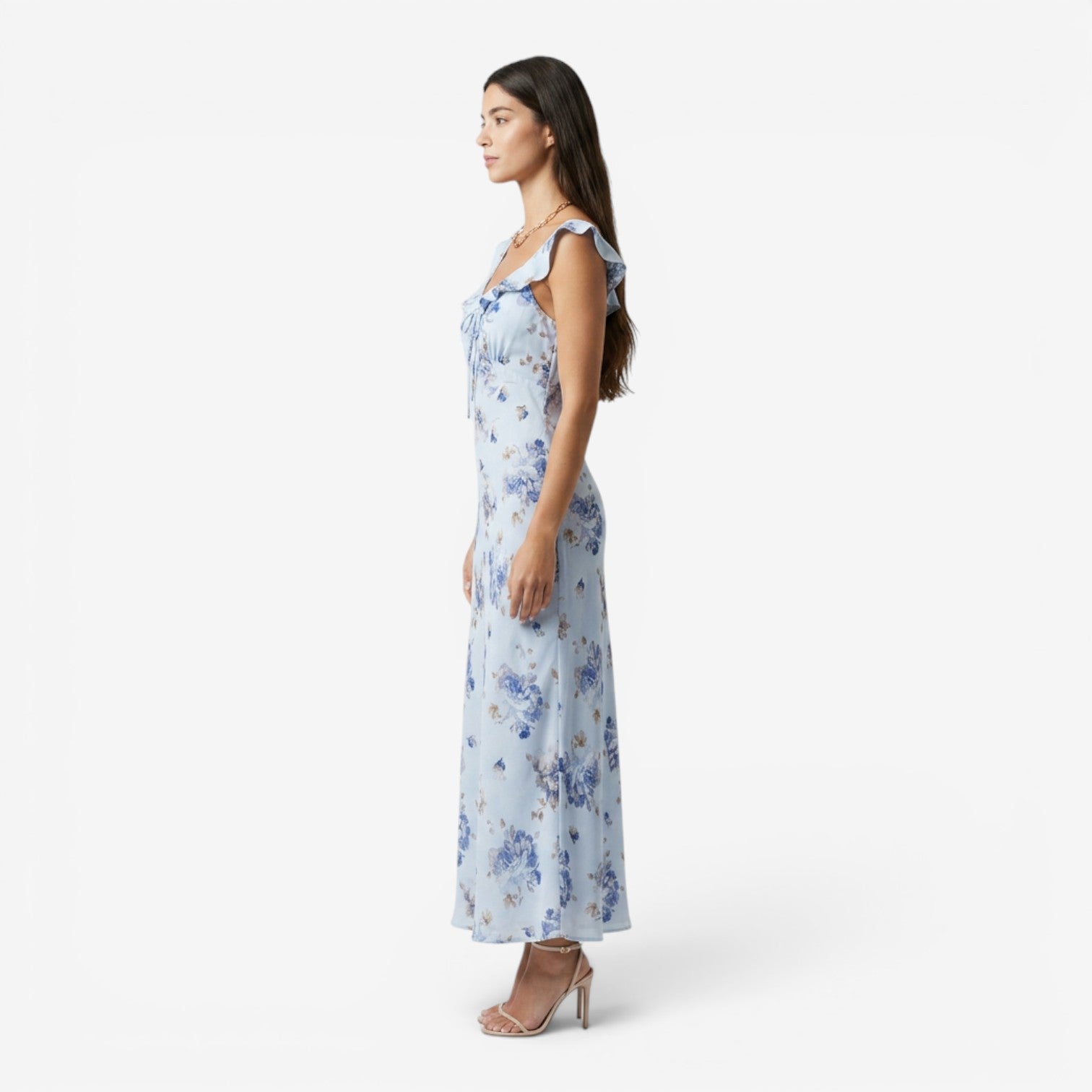Vestido Mujer Floral con Espalda Descubierta