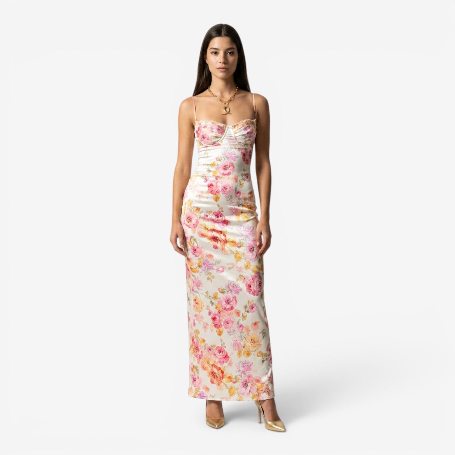 Vestido Maxi Floral con Tirantes