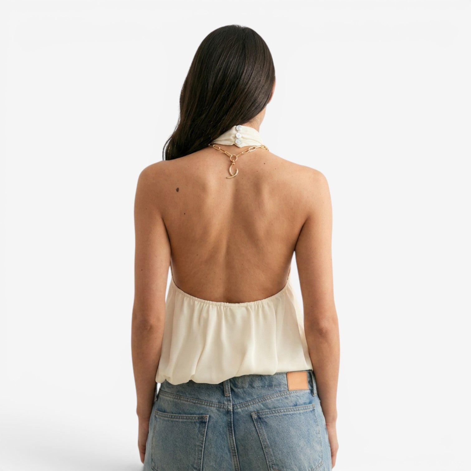 Top Halter de Espalda Descubierta