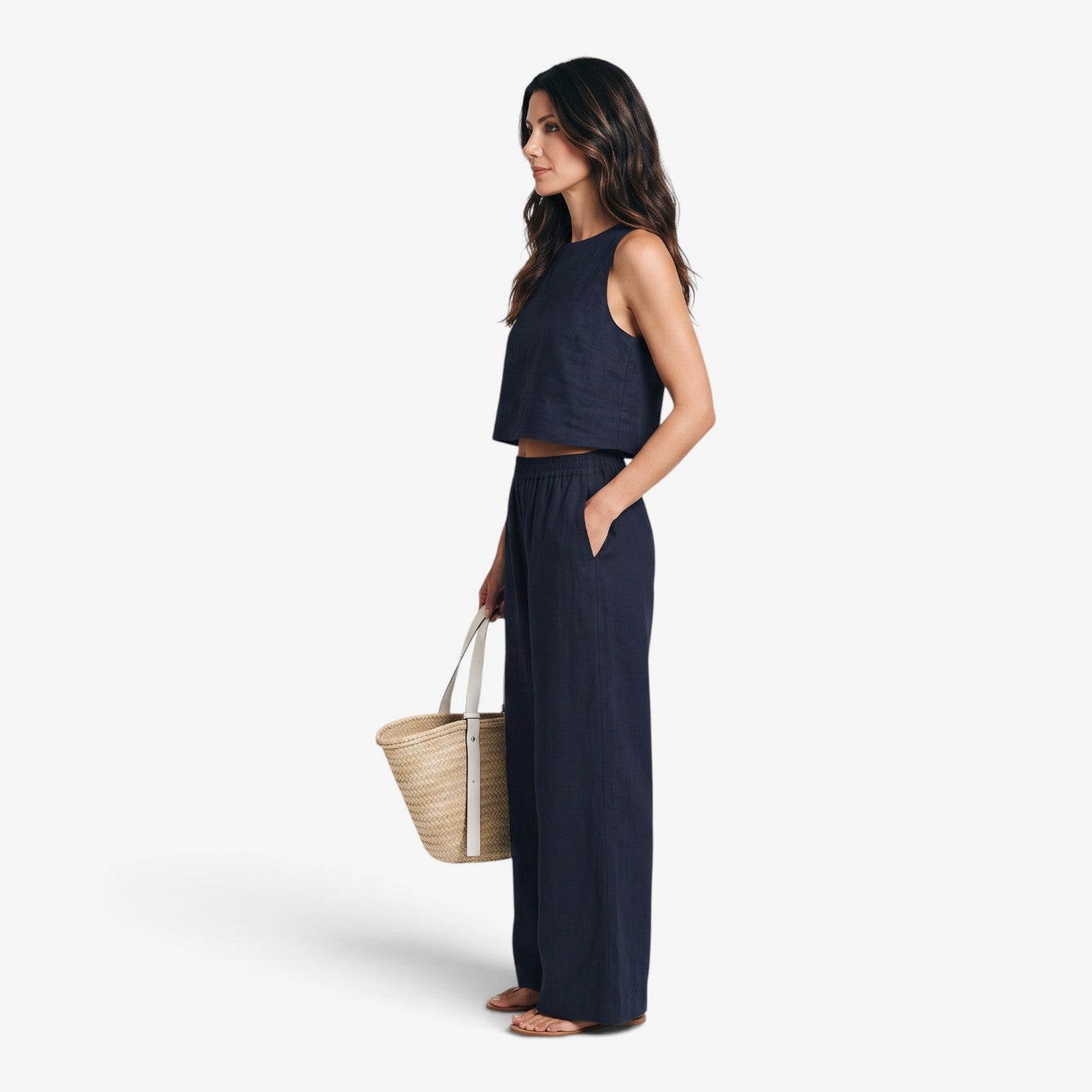 Conjunto de Camisa sin Mangas y Pantalón para Mujer