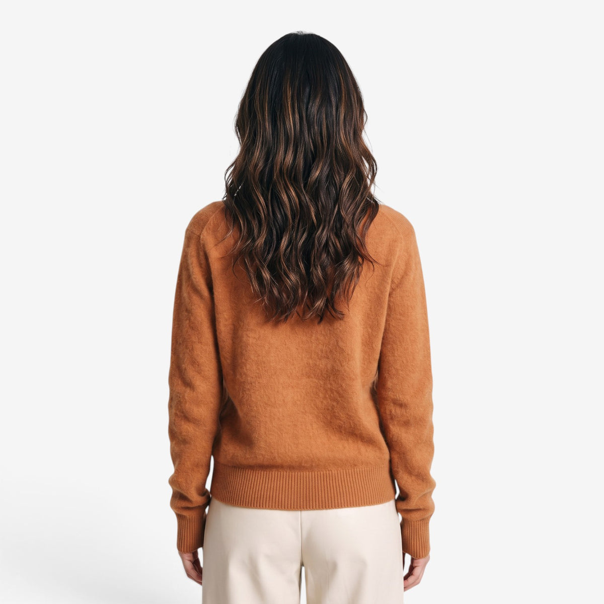 Cárdigan de Punto con Cuello Alto para Mujer
