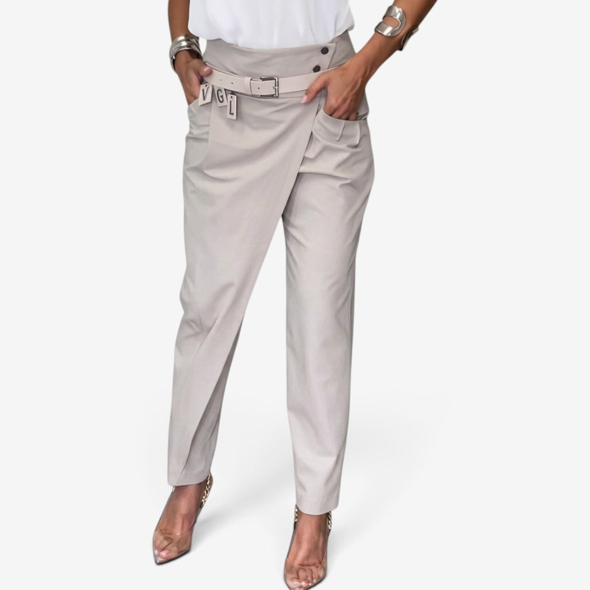 Pantalón de Corte Asimétrico para Mujer