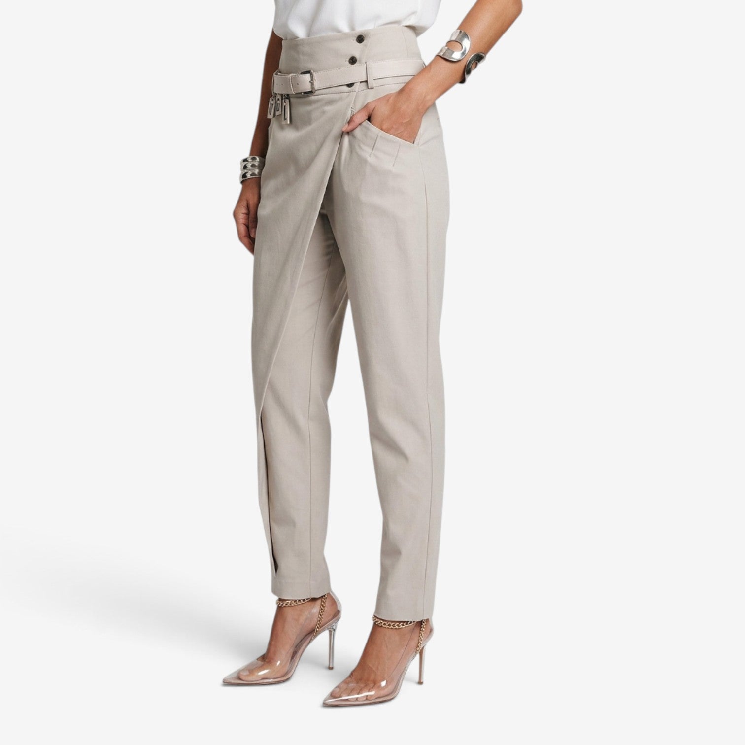 Pantalón de Corte Asimétrico para Mujer