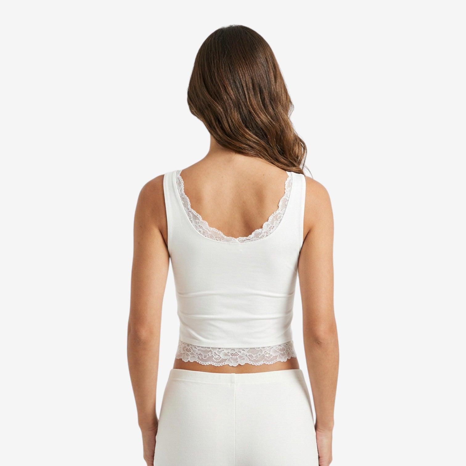 Top con Encaje y Volantes para Mujer