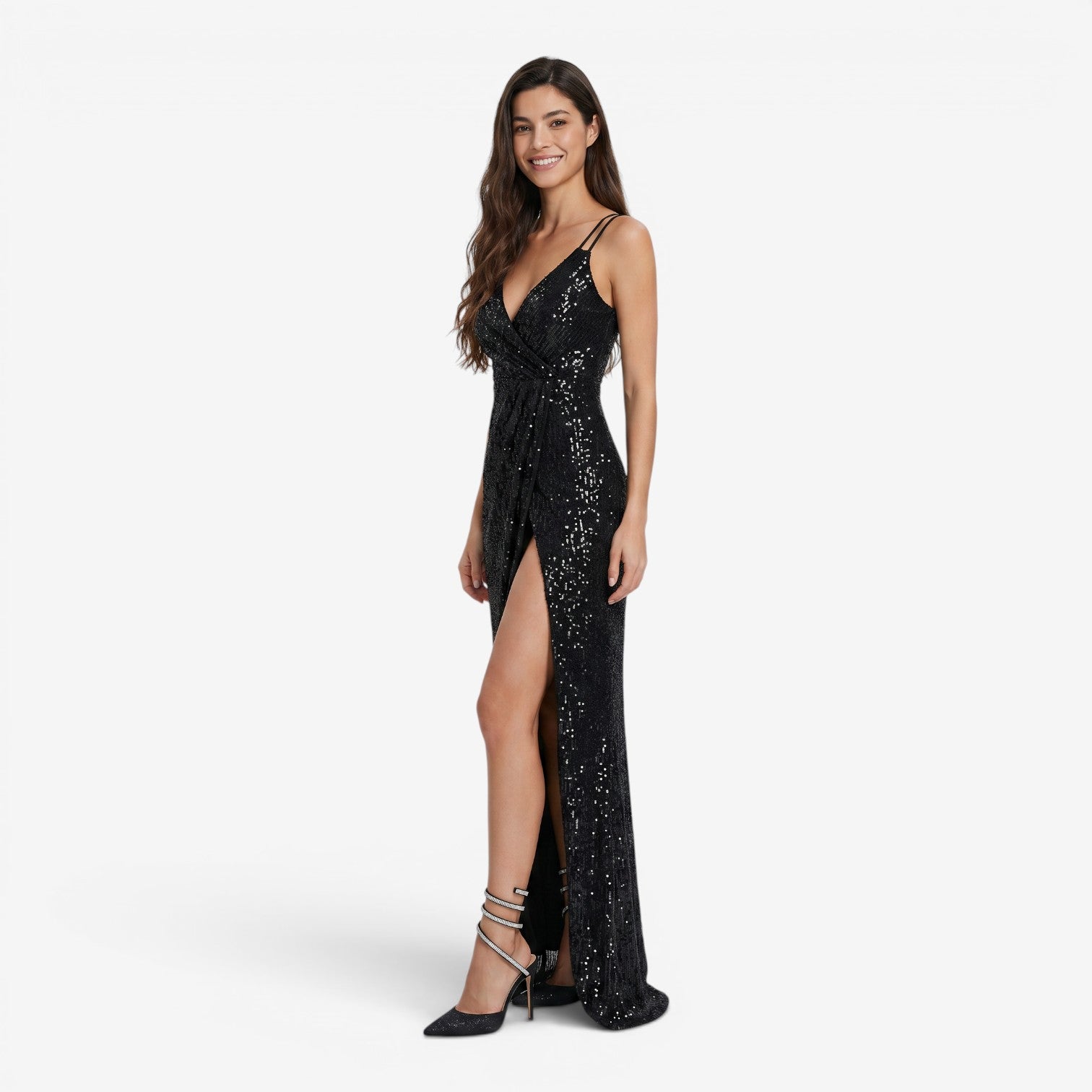 Vestido Maxi con Lentejuelas