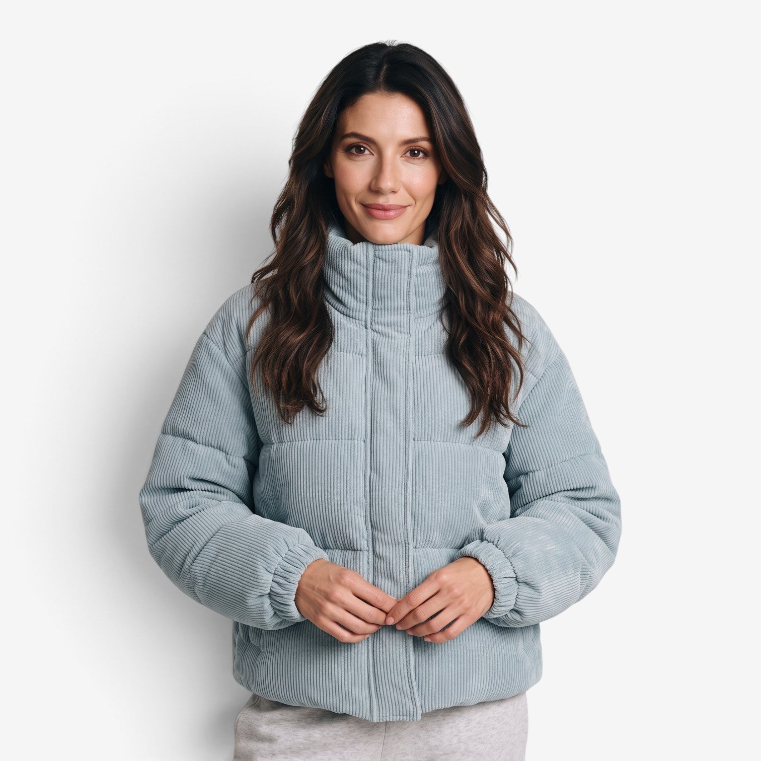 Chaqueta Acolchada de Pana para Mujer