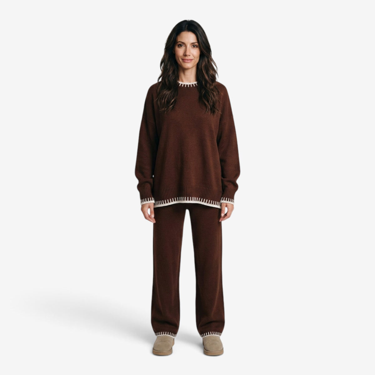 Conjunto de Punto de Dos Piezas para Mujer