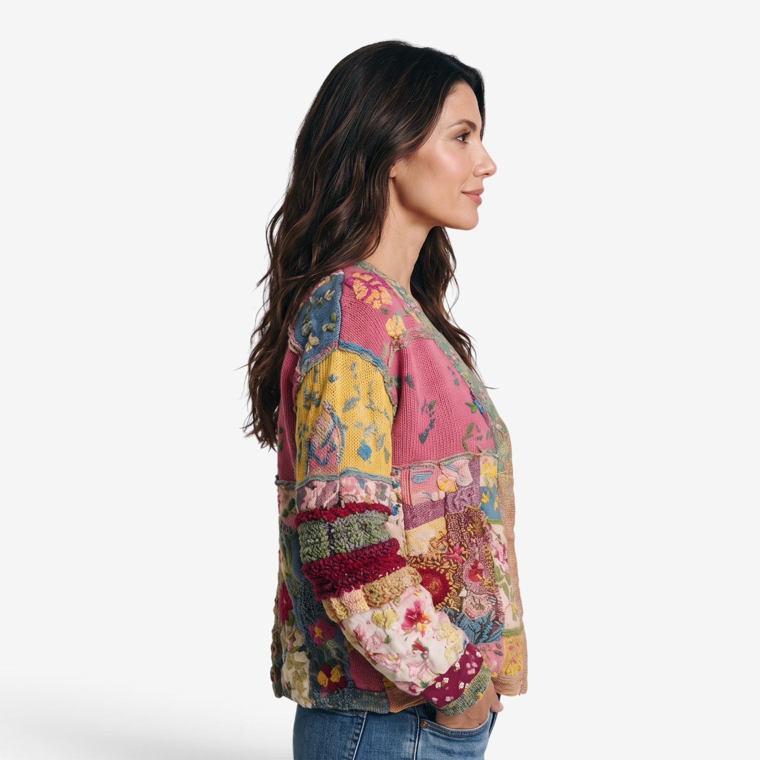 Cárdigan Patchwork Floral para Mujer