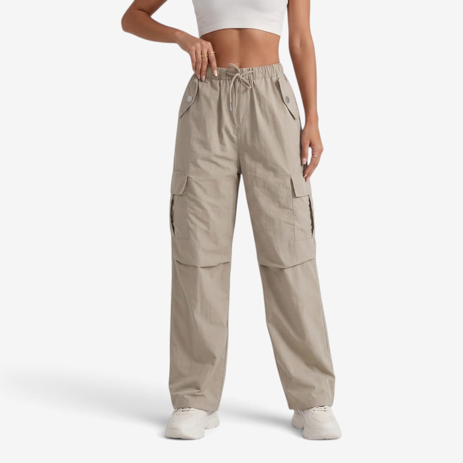 Pantalón Cargo de Pierna Recta para Mujer