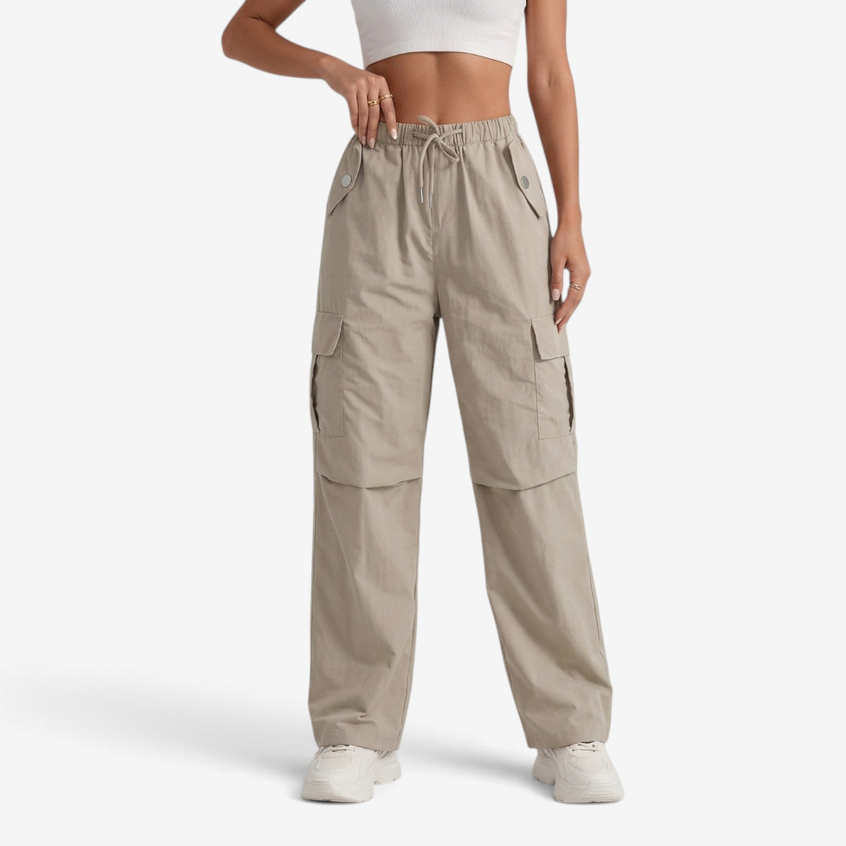 Pantalón Cargo de Pierna Recta para Mujer