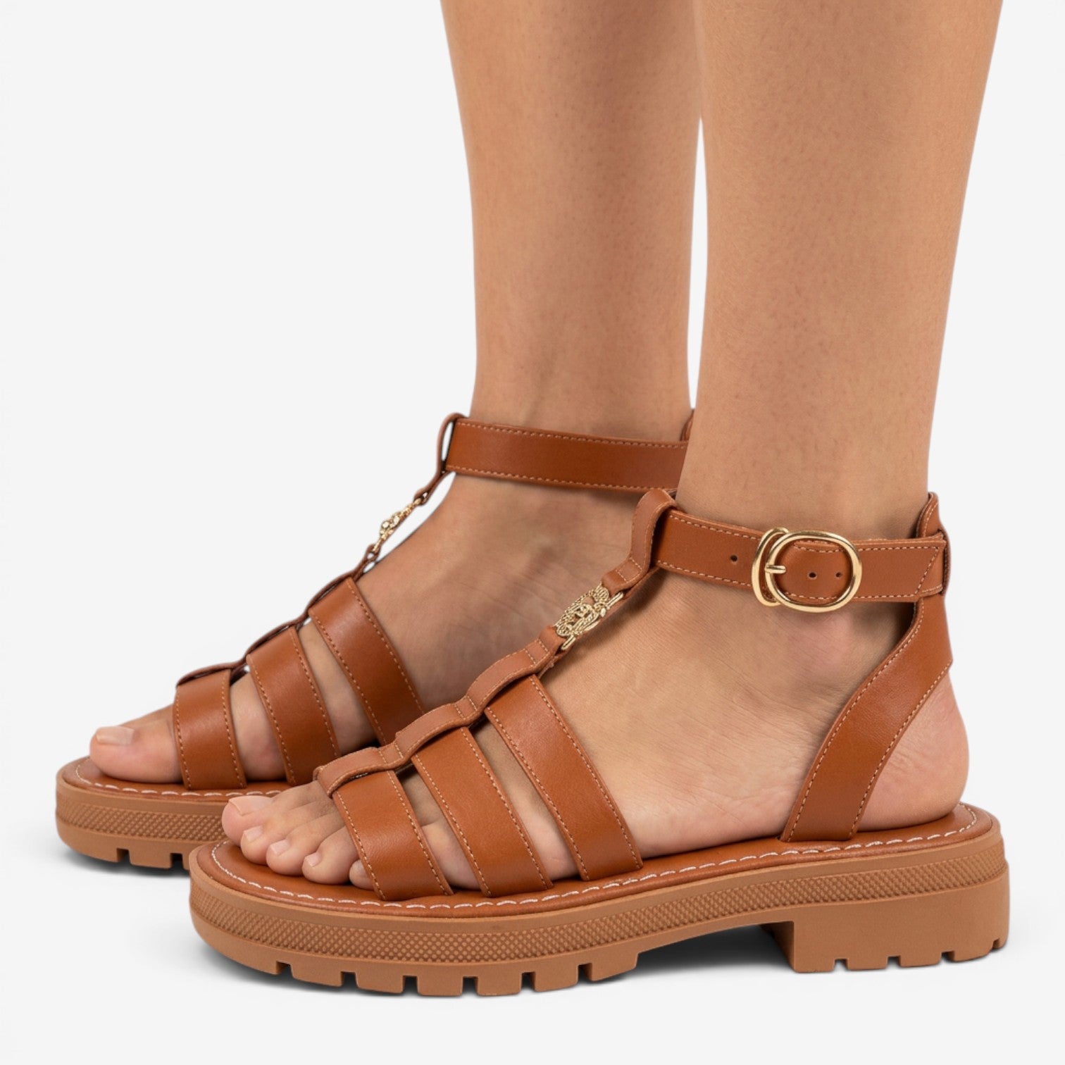 Sandalias Romanas de Piel para Mujer