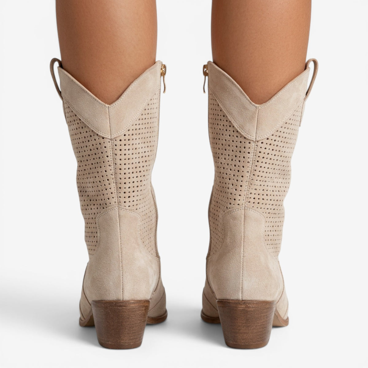 Botines de Ante con Tacón Medio