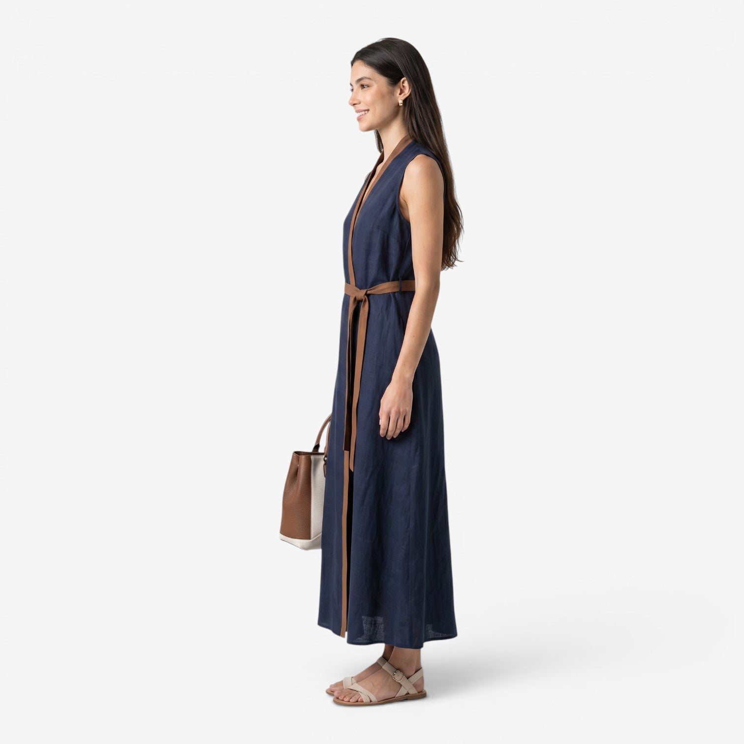 Vestido Maxi Color Block para Mujer