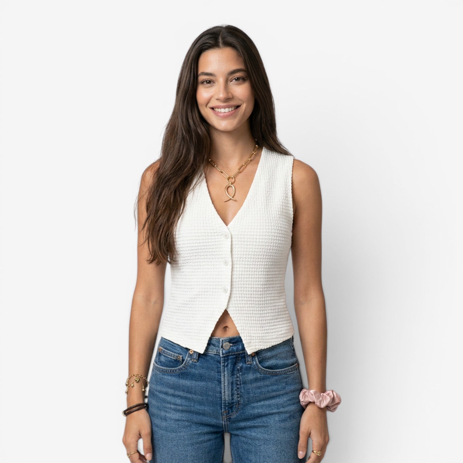 Blusa Sin Mangas para Oficina Mujer