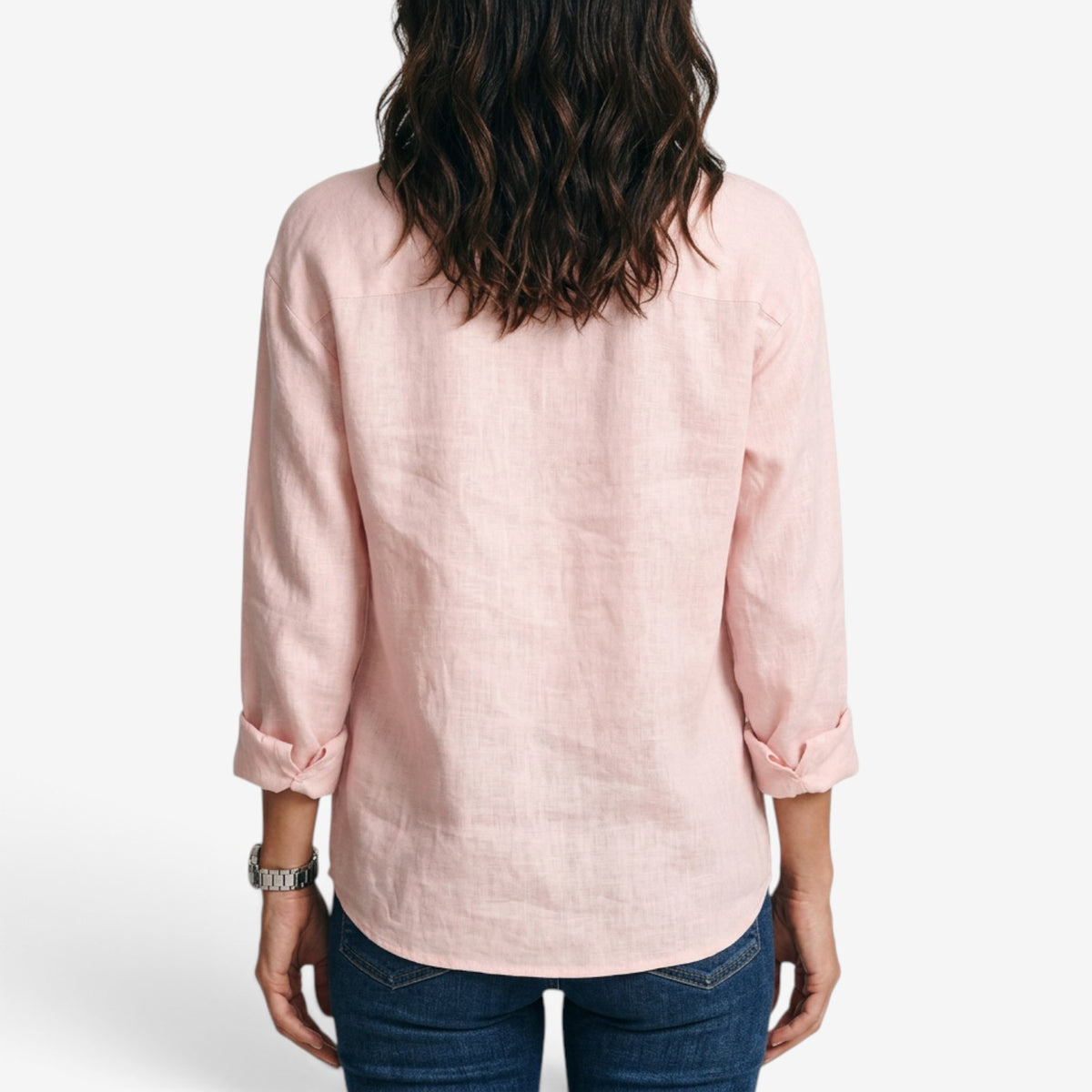 Blusa con Volantes y Manga Larga para Mujer