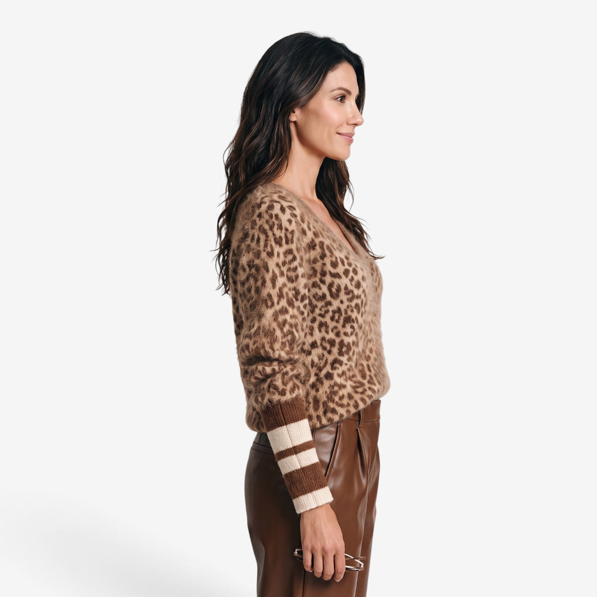 Jersey de Punto con Estampado Leopardo para Mujer