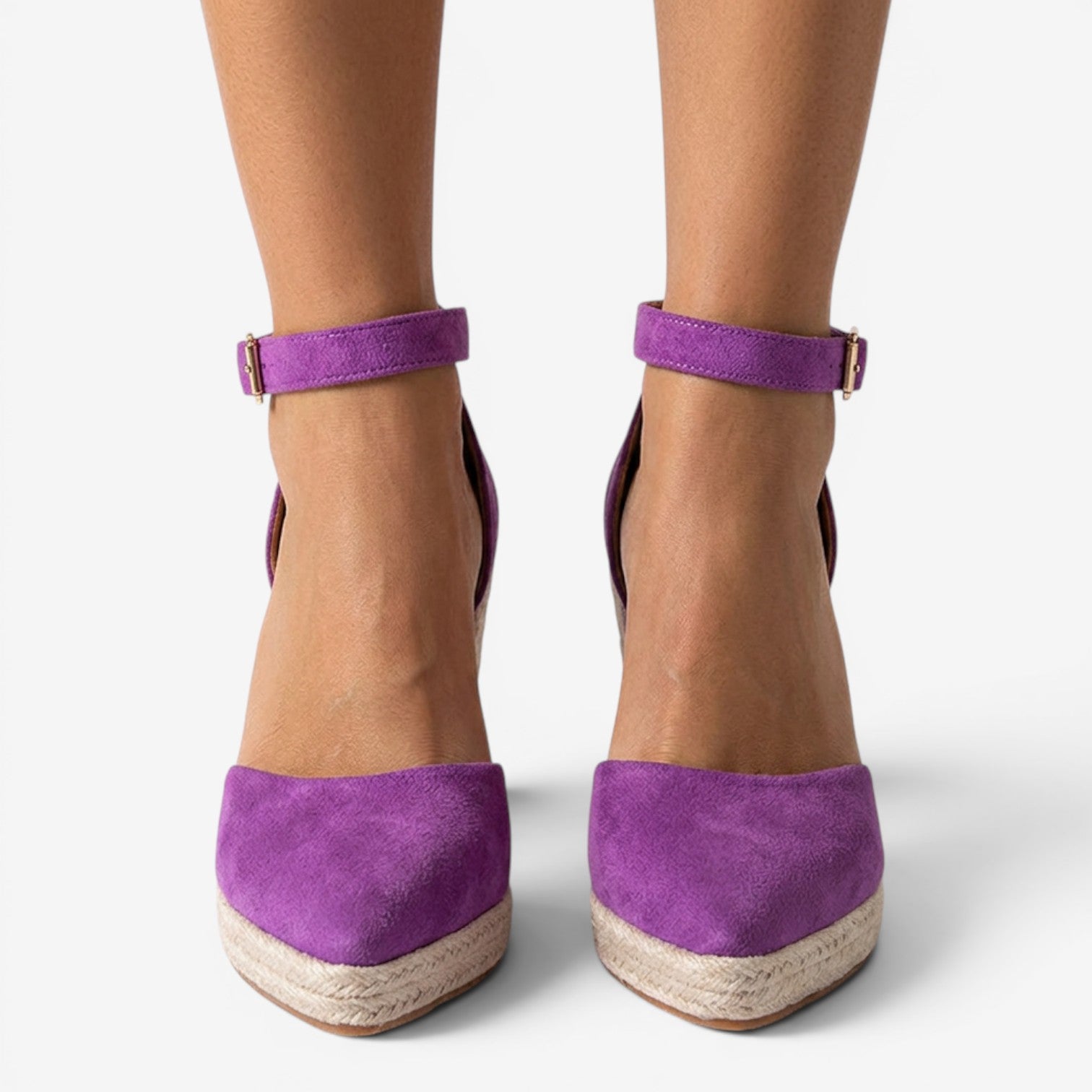 Zapatos de Tacón con Punta Fina y Cuña