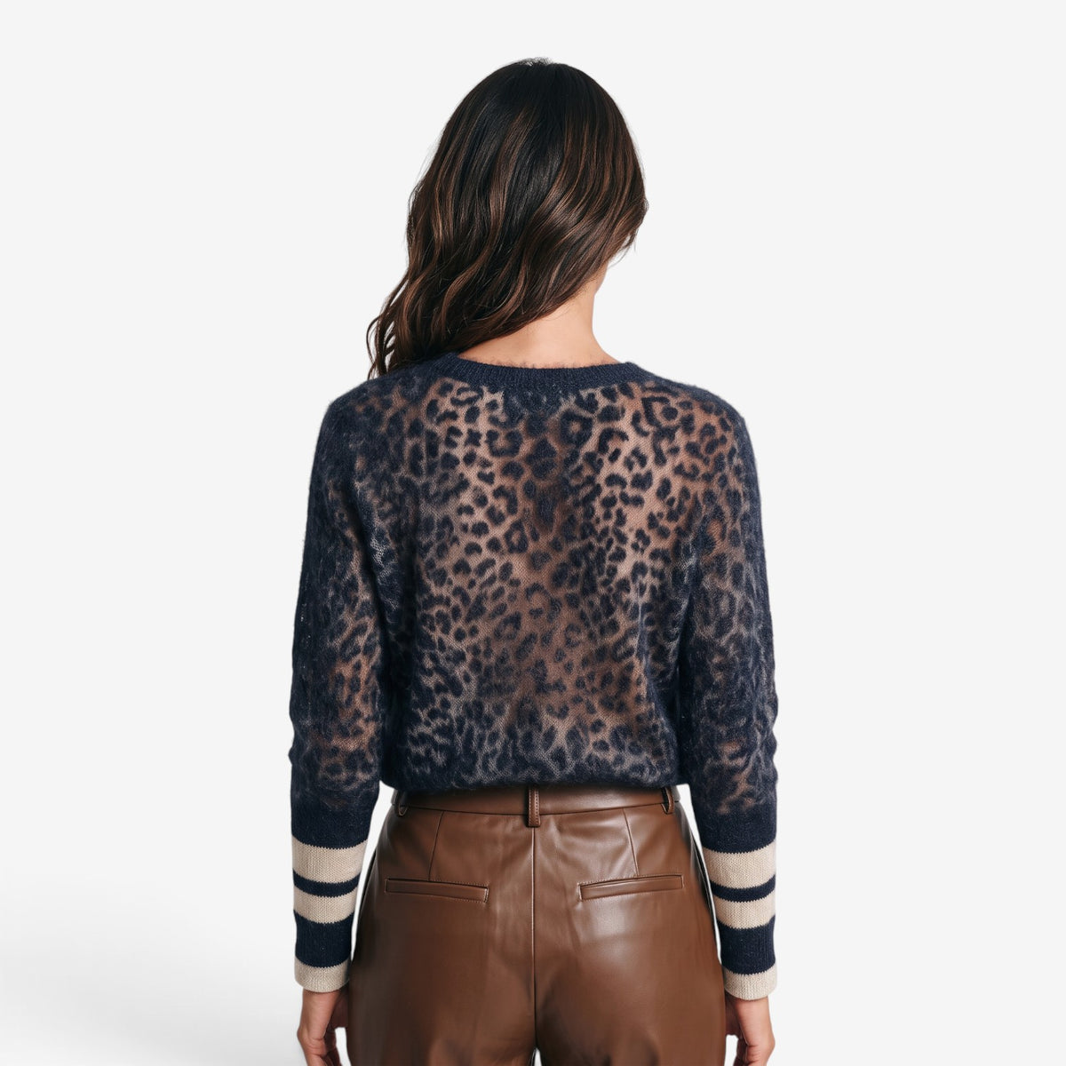 Jersey de Punto con Estampado Leopardo para Mujer