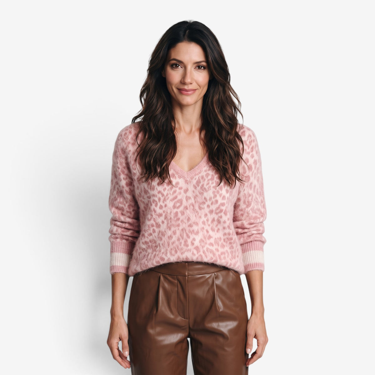 Jersey de Punto con Estampado Leopardo para Mujer