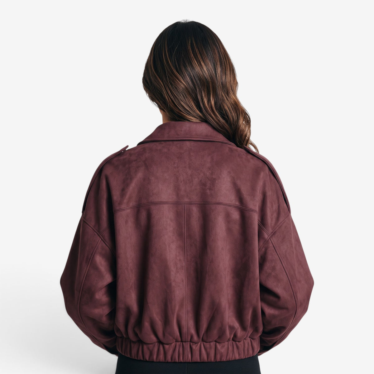 Chaqueta de Ante Holgada para Mujer