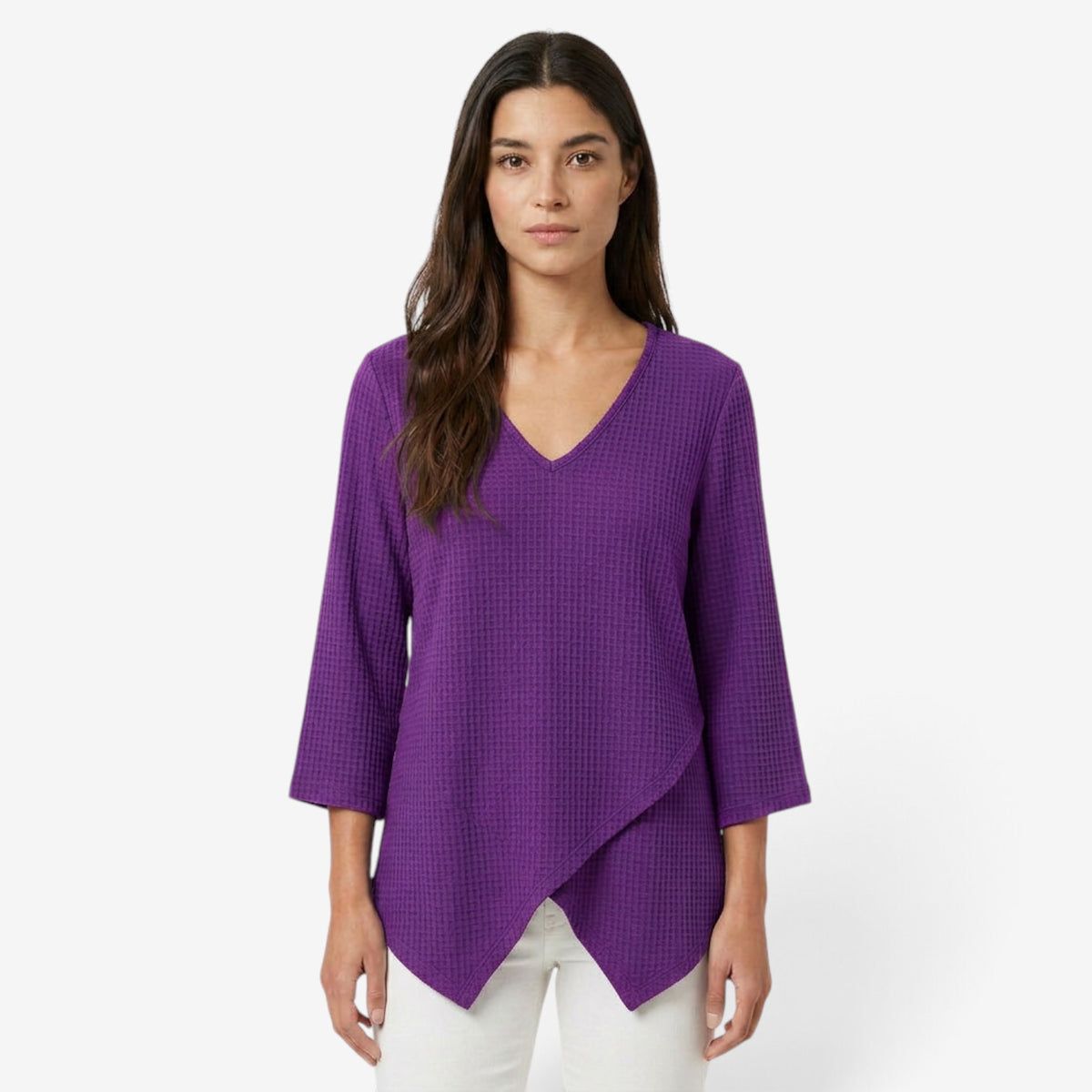 Top Asimétrico con Textura Gofrada para Mujer