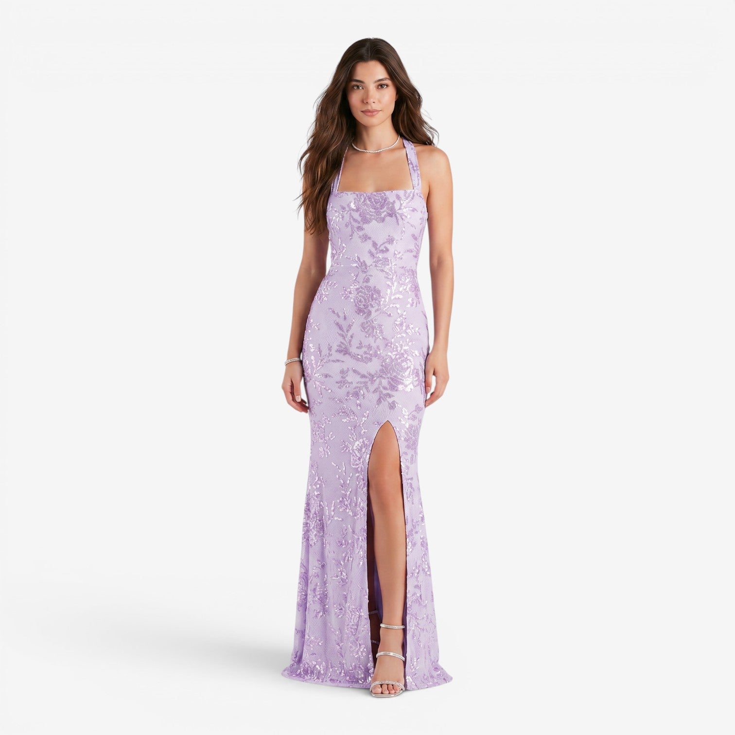 Vestido Bandeau con Abertura