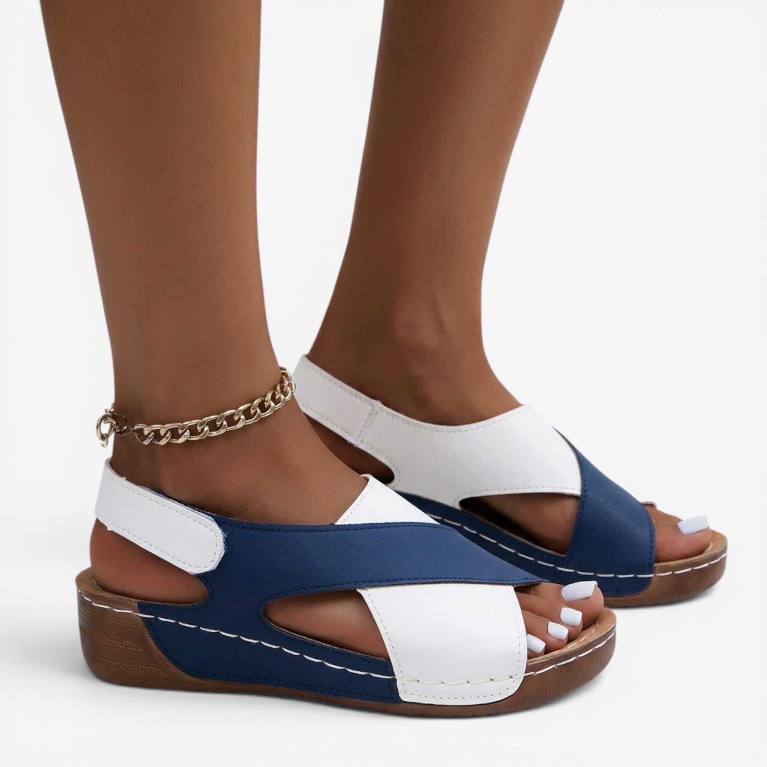 Sandalias Romanas de Cuña para Mujer